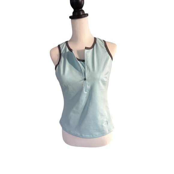 Moving Comfort Dri Layer Excercise Top Blue Medium - Picture 1 of 4